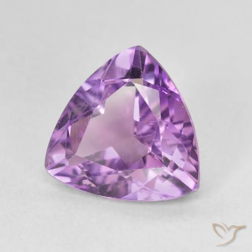 Ametista violaceo naturale da 2.61 ct, Taglio trillion, VVS-VS