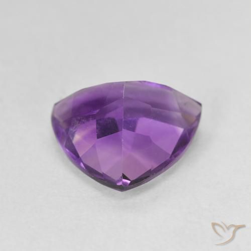 Ametista violaceo naturale da 2.61 ct, Taglio trillion, VVS-VS