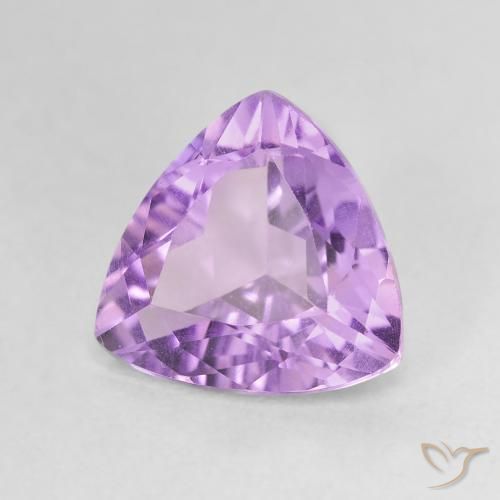 Ametista Iris Violetta naturale da 2.72 ct, Taglio trillion, VVS-VS