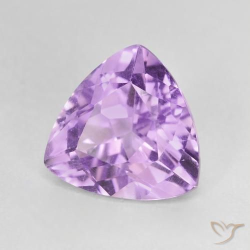 Ametista Viola medio naturale da 3.00 ct, Taglio trillion, VVS-VS