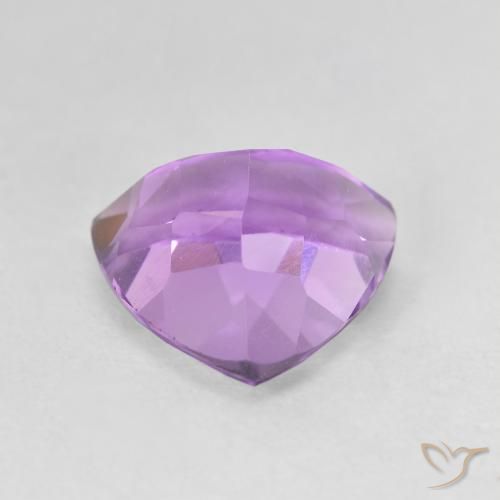 Ametista violaceo naturale da 3.13 ct, Taglio trillion, VVS-VS
