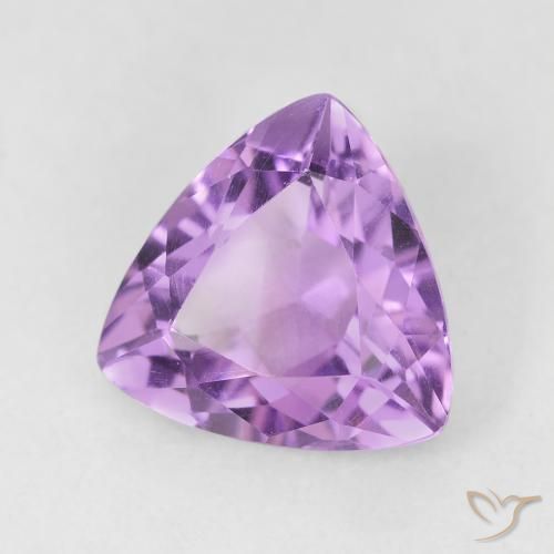 Ametista Medium Light Purplish-Violet naturale da 2.77 ct, Taglio trillion, VVS-VS
