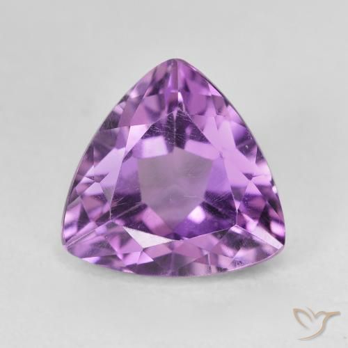 3.20ct Naturale Medium Light Purplish-Violet Ametista, Taglio trillion, VVS-VS