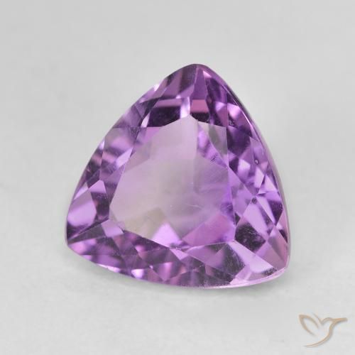 Ametista Medium Light Purplish-Violet naturale da 3.20 ct, Taglio trillion, VVS-VS