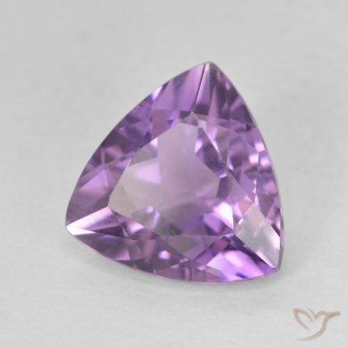 Ametista Viola scuro naturale da 2.59 ct, Taglio trillion, VVS-VS