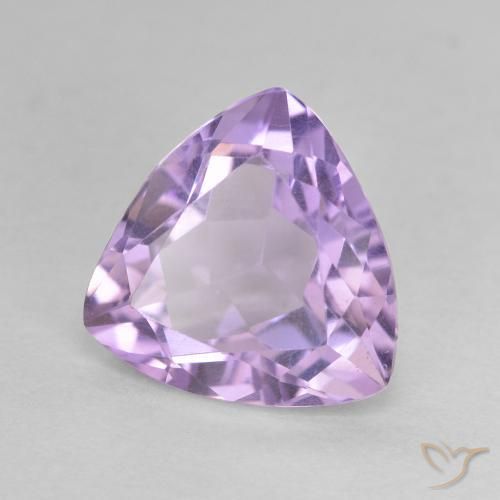 Ametista Viola tendente al rosa naturale da 2.87 ct, Taglio trillion, VVS-VS