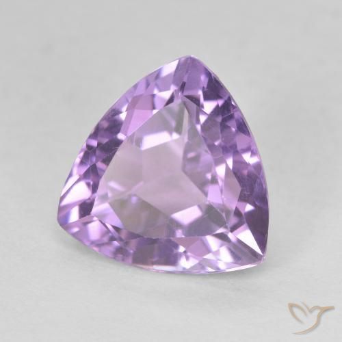 Ametista Viola tendente al rosa naturale da 2.94 ct, Taglio trillion, VS