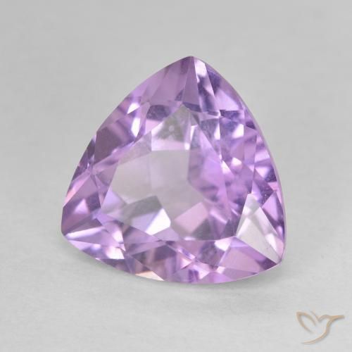 Ametista Viola tendente al rosa naturale da 2.93 ct, Taglio trillion, VS