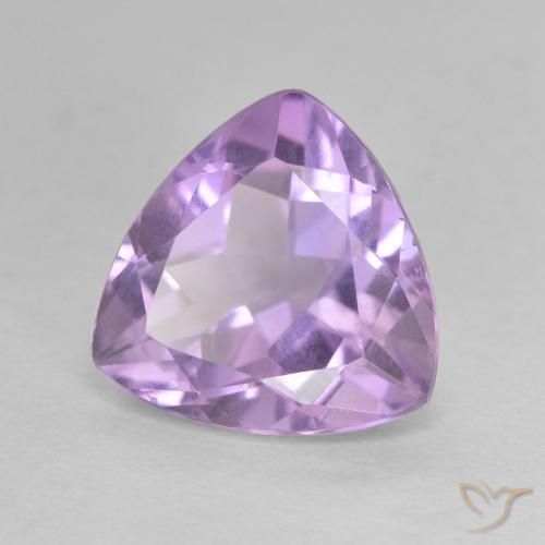 Ametista Viola medio naturale da 2.86 ct, Taglio trillion, VS