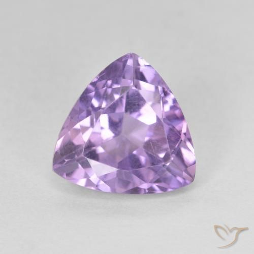 Ametista Viola scuro naturale da 3.07 ct, Taglio trillion, VS