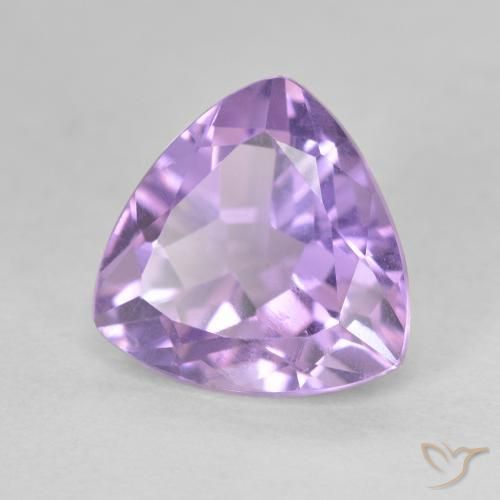 Ametista Viola tendente al rosa naturale da 3.12 ct, Taglio trillion, VS