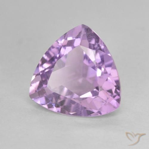 Ametista Viola medio naturale da 3.01 ct, Taglio trillion, VS