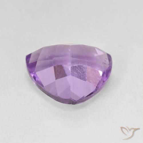 Ametista Viola tendente al rosa naturale da 2.86 ct, Taglio trillion, VVS-VS