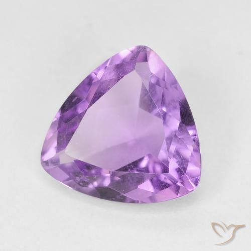 Ametista violaceo naturale da 2.60 ct, Taglio trillion, VVS-VS