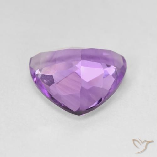 Ametista violaceo naturale da 2.60 ct, Taglio trillion, VVS-VS