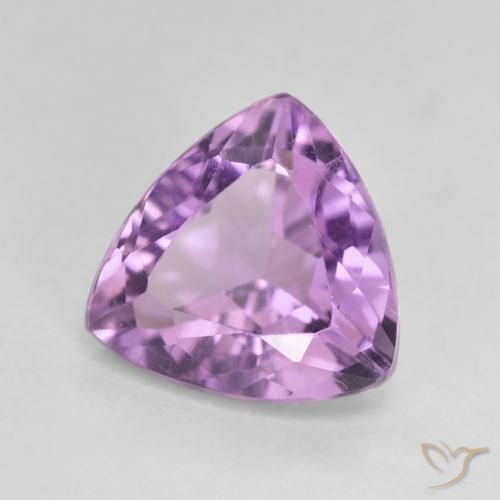 Ametista Viola medio naturale da 2.91 ct, Taglio trillion, VVS-VS
