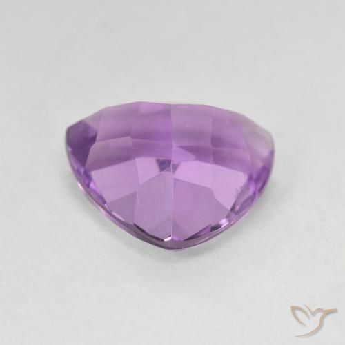Ametista Viola medio naturale da 2.75 ct, Taglio trillion, VVS-VS