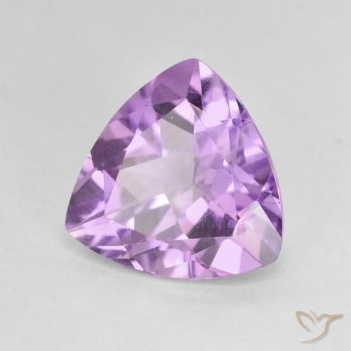 Ametista Viola rosa medio naturale da 2.64 ct, Taglio trillion, VVS-VS