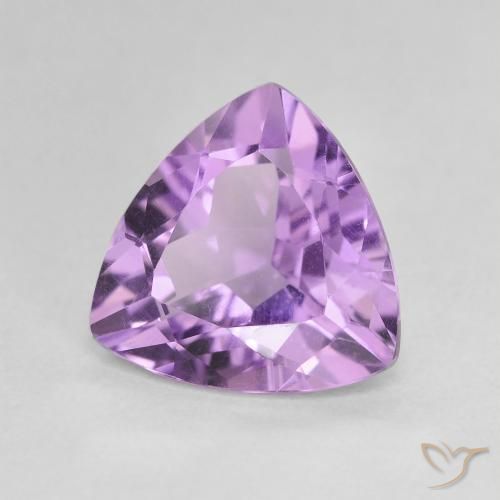 Ametista Viola medio naturale da 2.75 ct, Taglio trillion, VVS-VS