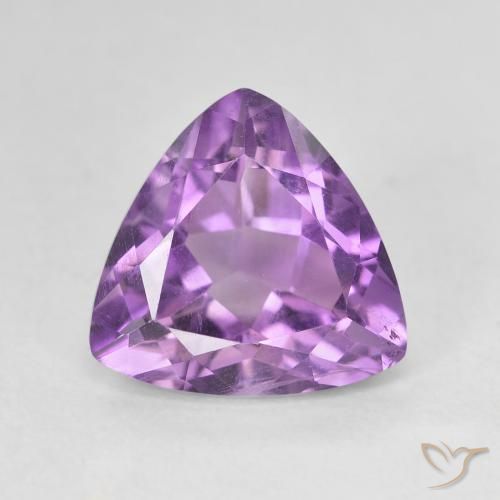 2.92ct Naturale Viola tendente al rosa Ametista, Taglio trillion, VVS-VS