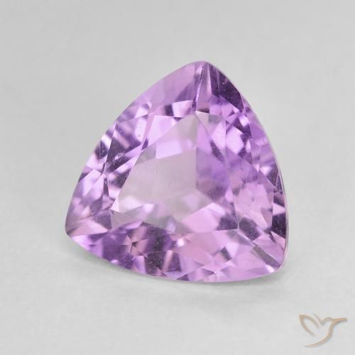 Ametista Viola violaceo medio naturale da 2.93 ct, Taglio trillion, VVS-VS