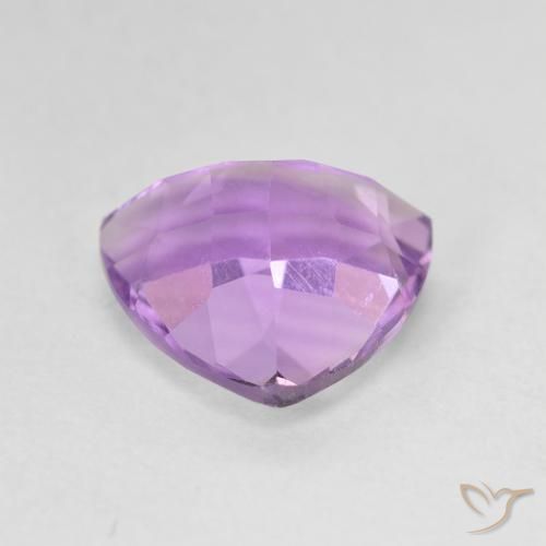 Ametista Viola violaceo medio naturale da 2.93 ct, Taglio trillion, VVS-VS