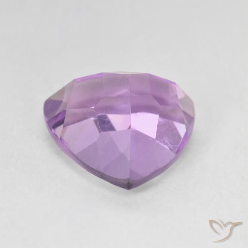 Ametista Viola medio naturale da 3.28 ct, Taglio trillion, VVS-VS