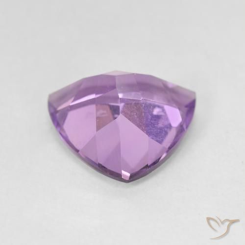 Ametista Viola rosa medio naturale da 2.70 ct, Taglio trillion, VVS-VS