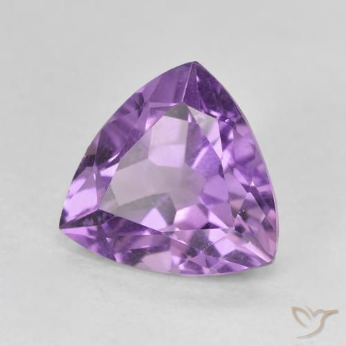 Ametista Iris Violetta naturale da 2.82 ct, Taglio trillion, VVS-VS