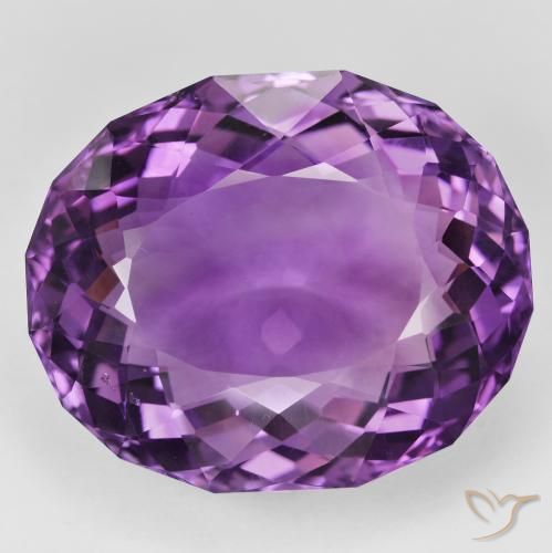 42.47ct Naturale Viola violaceo intenso Ametista, Ovale, VVS
