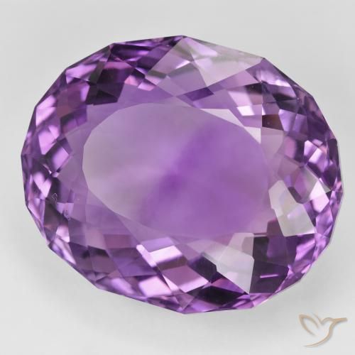 Ametista Viola violaceo intenso naturale da 42.47 ct, Ovale, VVS