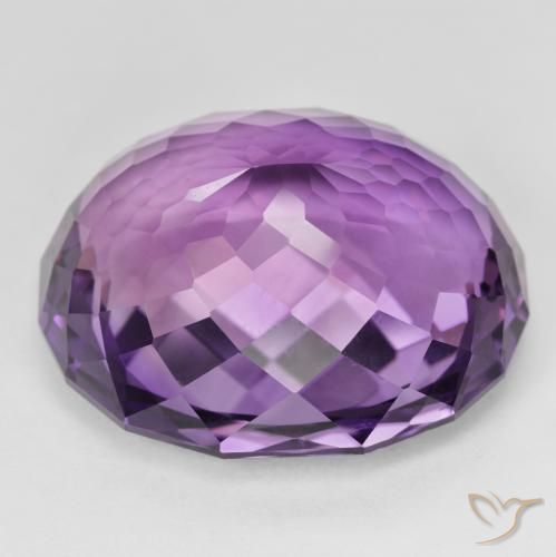 Ametista Viola violaceo intenso naturale da 42.47 ct, Ovale, VVS