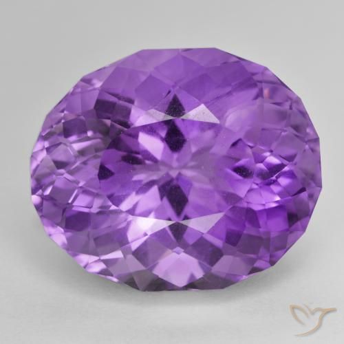 33.08ct Naturale Viola Intenso Ametista, Ovale, VVS