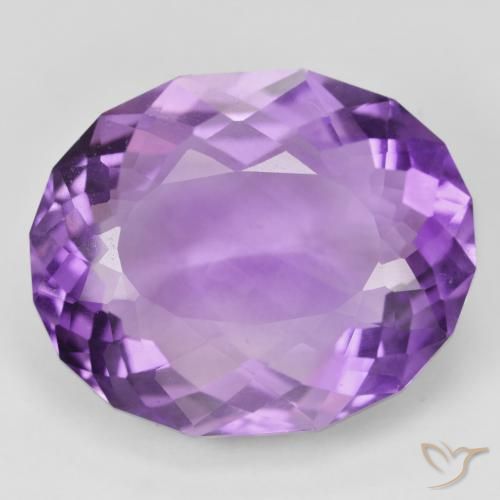 31.19ct Naturale viola vivido Ametista, Ovale, VVS