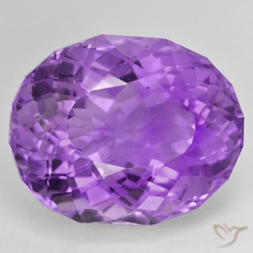 44.60ct Naturale viola vivido Ametista, Ovale, VVS