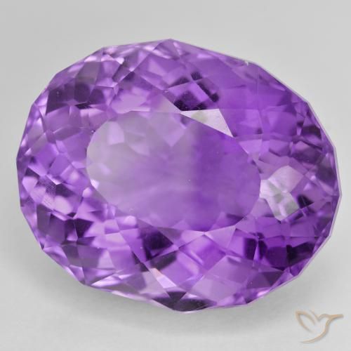 Ametista viola vivido naturale da 44.60 ct, Ovale, VVS