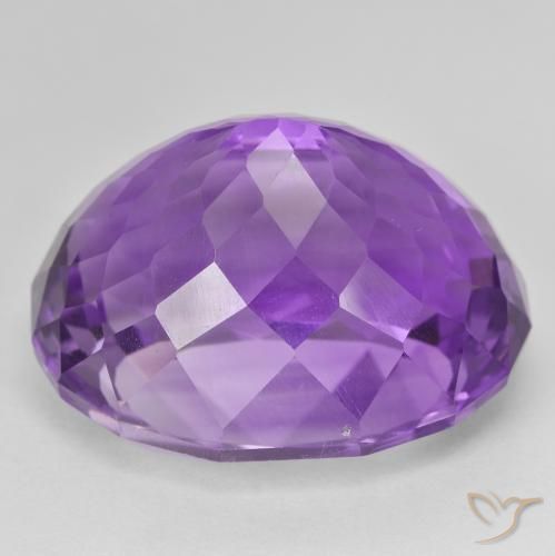 Ametista viola vivido naturale da 44.60 ct, Ovale, VVS