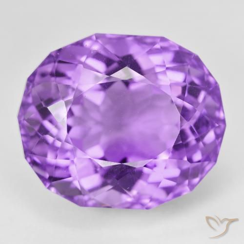 24.84ct Naturale viola vivido Ametista, Ovale, VVS-VS