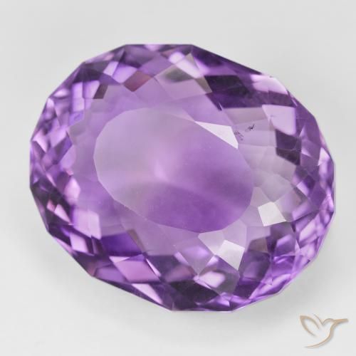 Ametista viola vivido naturale da 31.24 ct, Ovale, VVS-VS