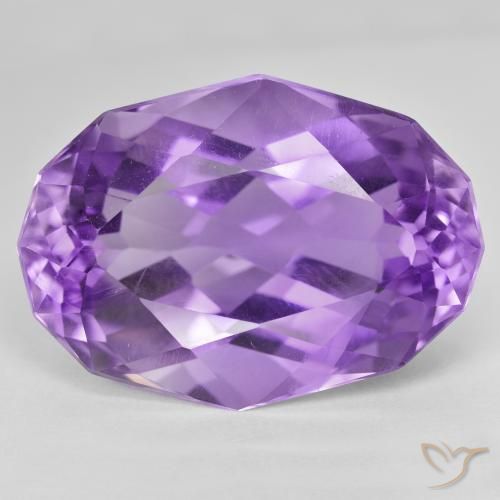 54.55ct Naturale Viola medio Ametista, Ovale, VVS-VS