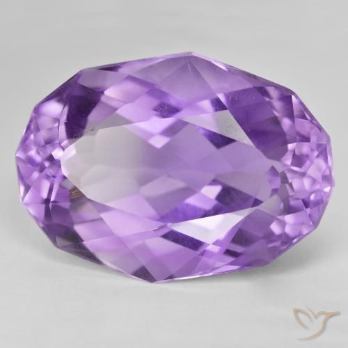 Ametista Viola medio naturale da 54.55 ct, Ovale, VVS-VS