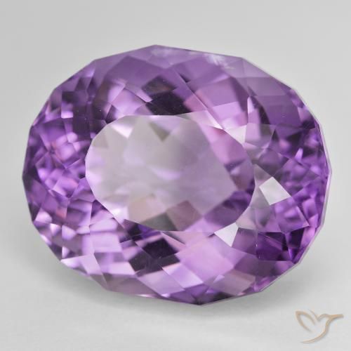 Ametista violaceo naturale da 37.96 ct, Ovale, VVS-VS