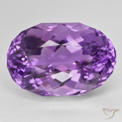 31.99ct Naturale Viola Intenso Ametista, Ovale, VVS-VS