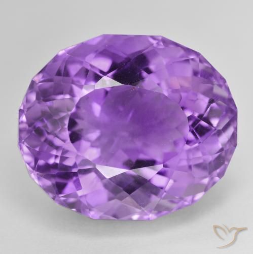33.44ct Naturale viola vivido Ametista, Ovale, VVS-VS