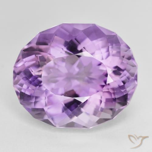 16.36ct Naturale Viola tendente al rosa Ametista, Ovale, VVS-VS