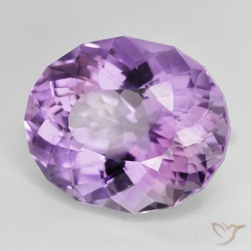 Ametista Viola tendente al rosa naturale da 16.36 ct, Ovale, VVS-VS
