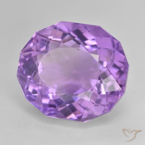 Ametista Viola medio naturale da 17.75 ct, Ovale, VVS-VS