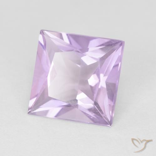 Ametista Viola rosato chiaro naturale da 1.84 ct, Quadrato, VS