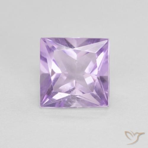1.10ct Naturale Viola rosato chiaro Ametista, Quadrato, VS