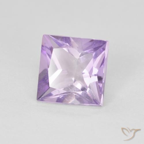 Ametista Viola rosato chiaro naturale da 1.10 ct, Quadrato, VS